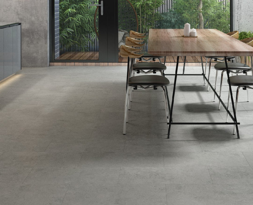 PREMIUM 6mm Grey Concrete Effect Click Luxury Vinyl Flooring 305x610mm