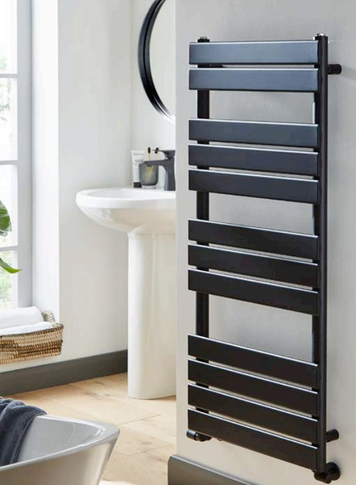 Memphis Black Heated Towel Rail 800x500, 1200x500 or 1200x600mm