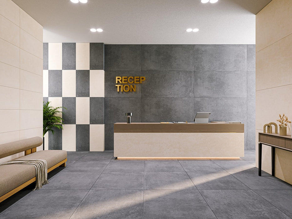 Urban Graphite Grey Matt 60x120cm Large Wall and Floor Tile