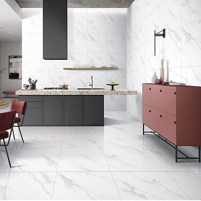 Calacatta Marble Polished Marble Floor and Wall Tile - 80x80cm